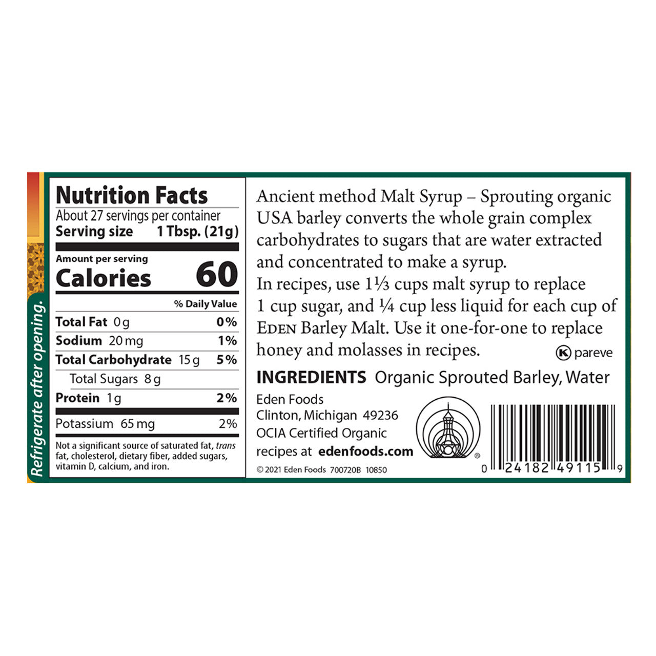 Eden Organic Barley Malt Syrup