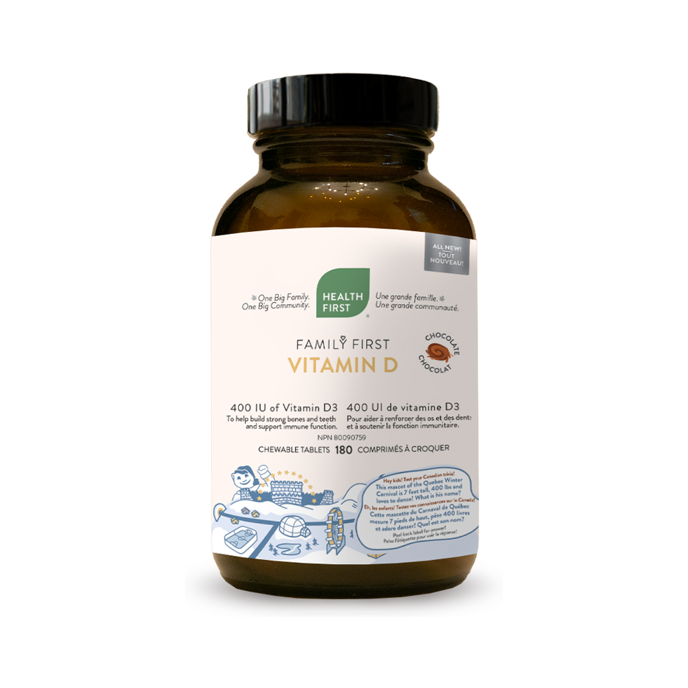 Health First Family First Vitamin D3 400IU 180 chewable tablets