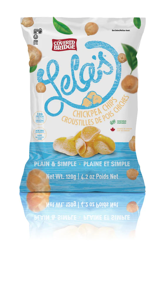 Covered Bridge Plain and Simple chickpea Chips 120gm