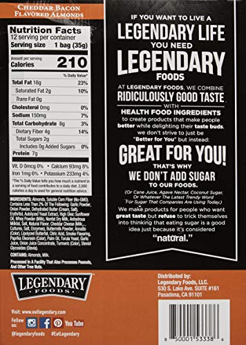Legendary Foods Cheddar Bacon Flavoured Almonds 35gm