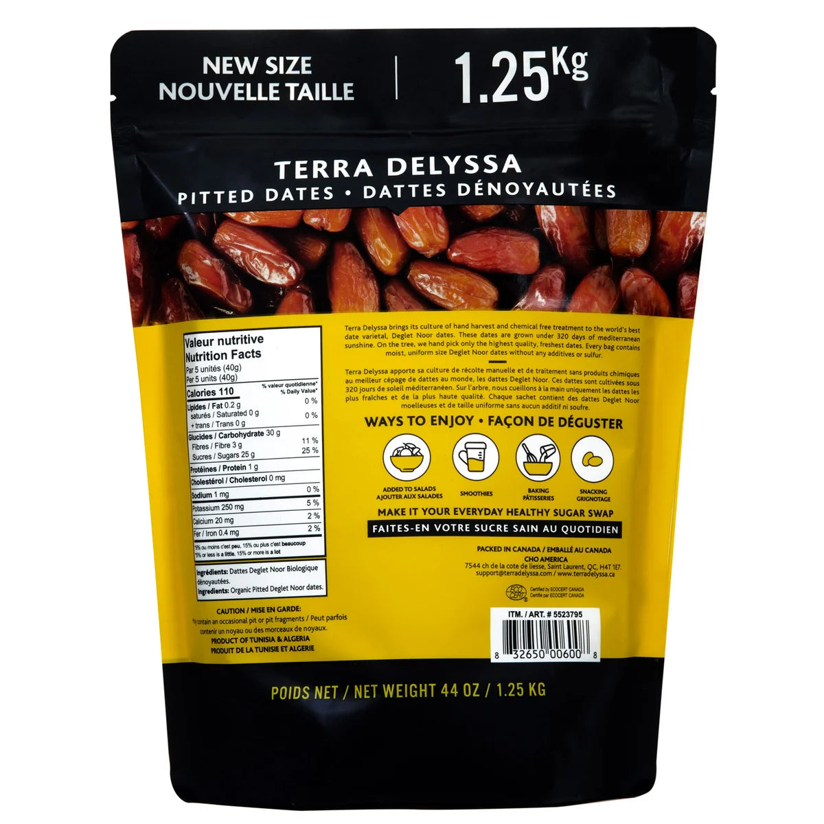 Terra Delyssa Organic Pitted Dates 1.25kg