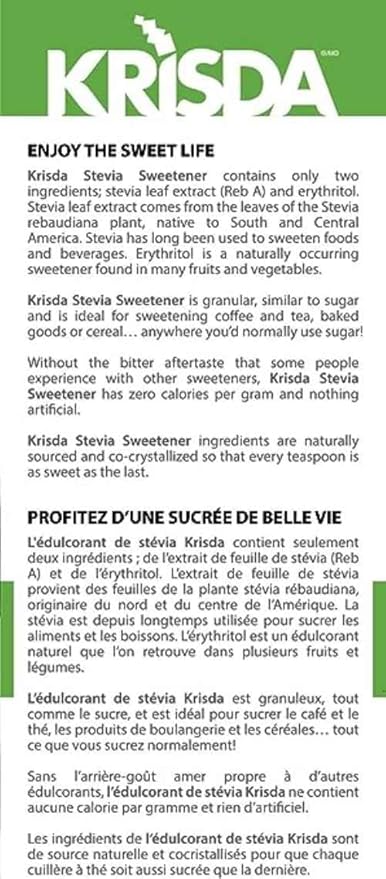 Krisda Organic Stevia Packets 100gm
