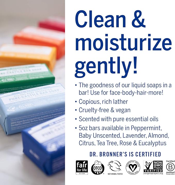 Dr. Bronner's Organic Eucalyptus Bar Soap 140g
