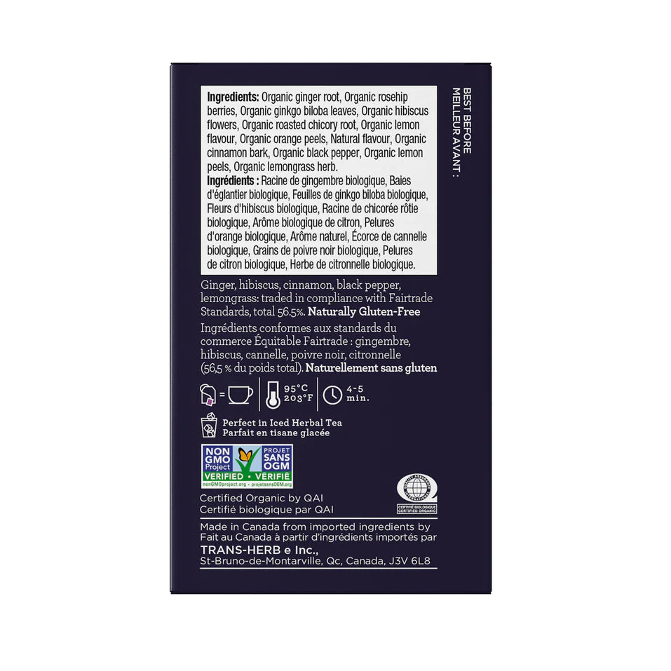Four O'clock Organic Herbal Lemon Ginger Tea