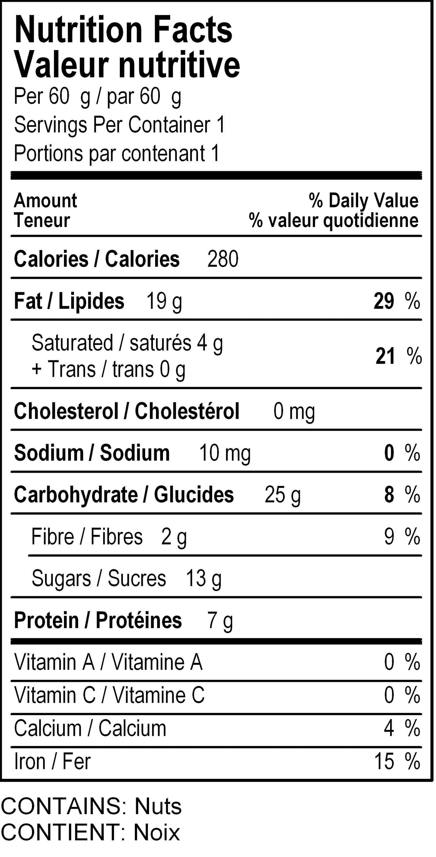 Sweets from the Earth Chocolate Chewy Nut Bar 75g