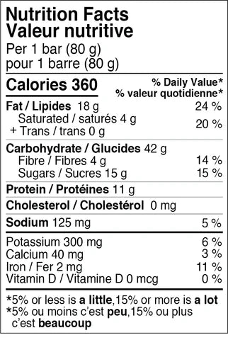 Hornby Choc Chip Peanut Butter Organic Energy Bar 80gm