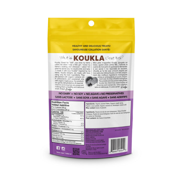 Koukla Cocoa Coconut Bites 150g
