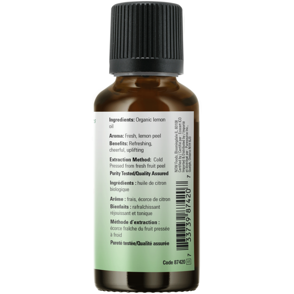 Now Organic Lemon Essential Oil 30ml