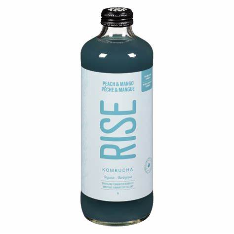Rise Peach and Mango Kombucha 414ml