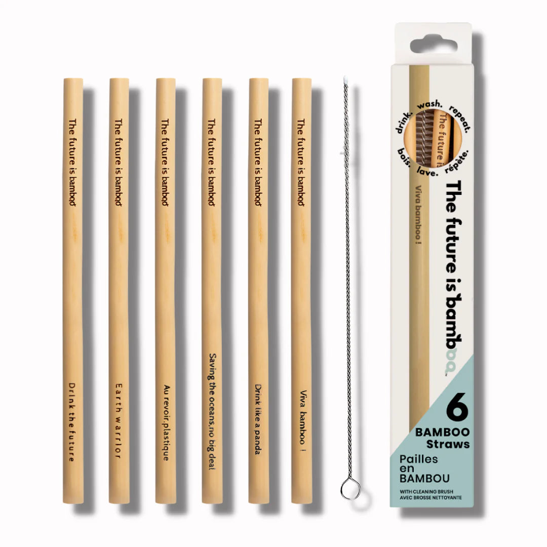 The Future is Bamboo Straws 6 pack