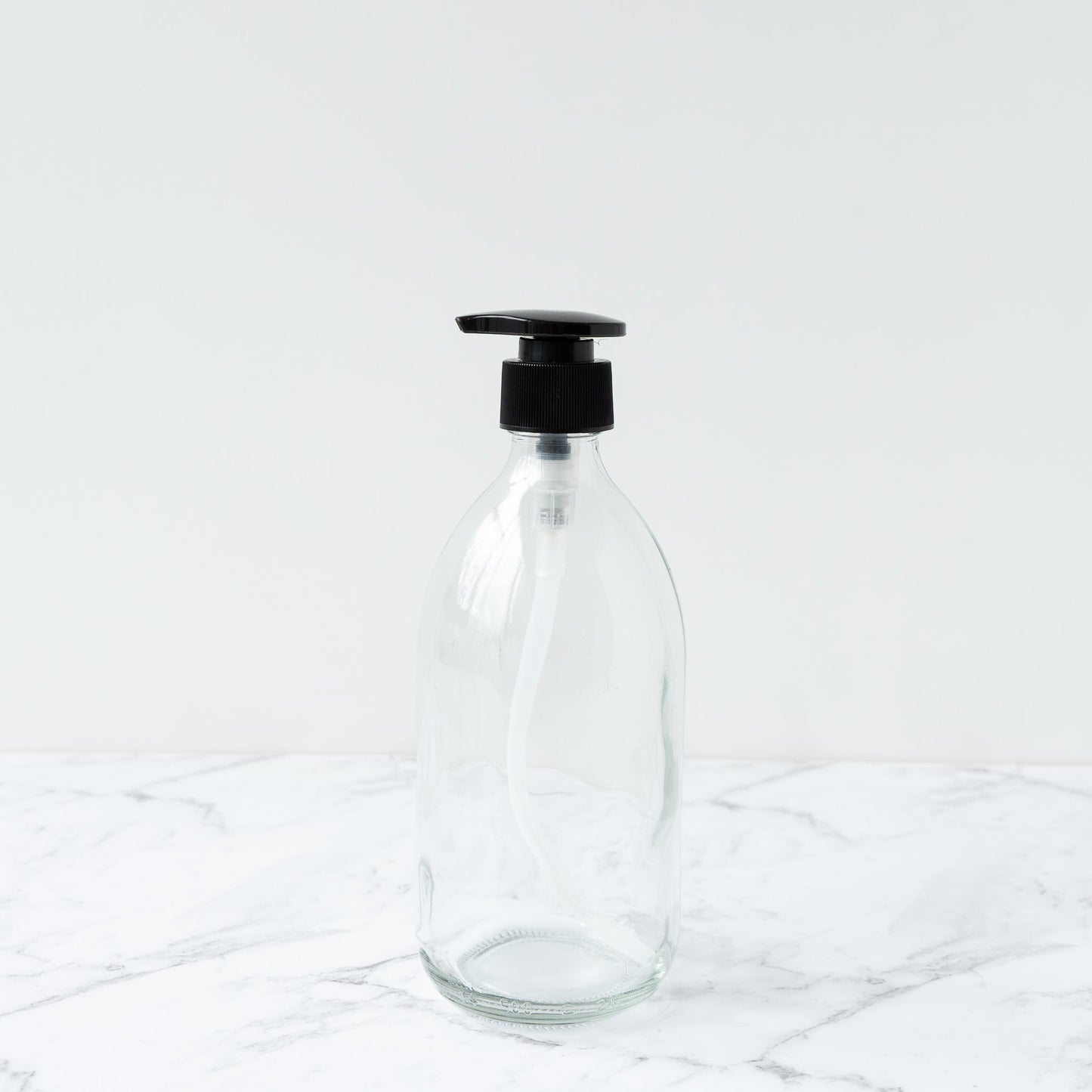 Pure Bio empty Glass Bottle with Pump 500ml