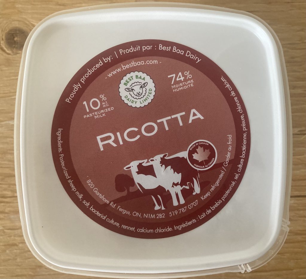 Best Baa Sheep Milk Ricotta Cheese 400g