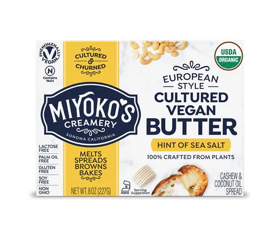 Miyoko's Kitchen European Style Cultured Vegan Butter 227g