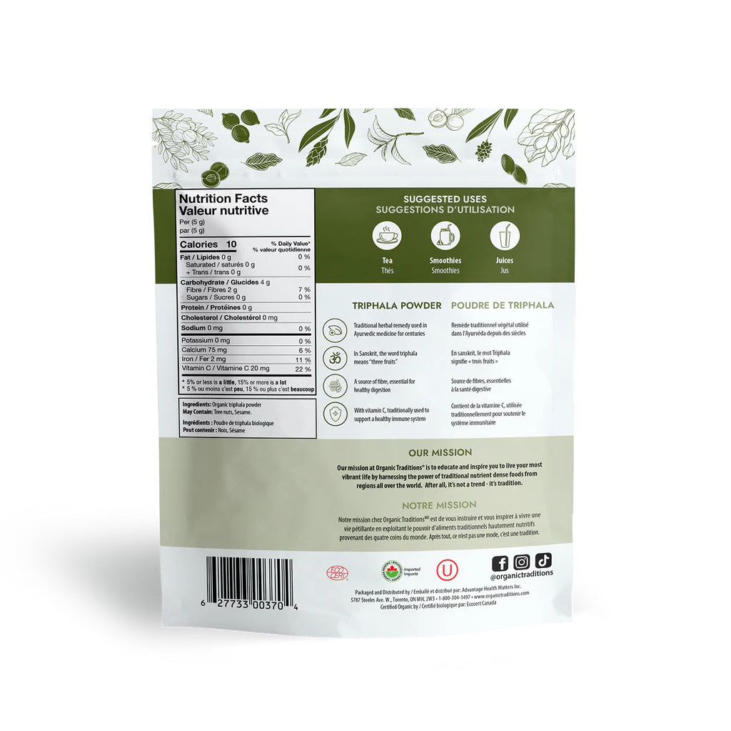 Organic Traditions Triphala Powder 200gm
