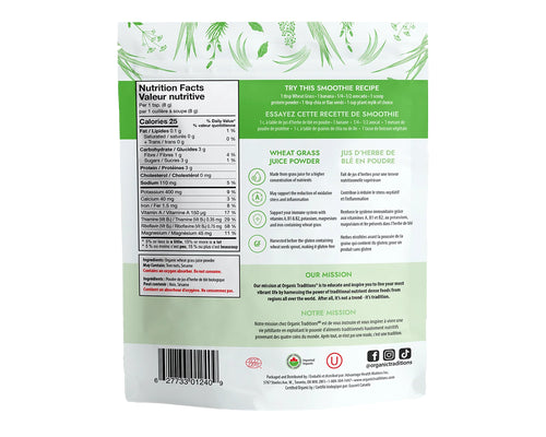Organic Traditions Wheat Grass Juice Powder 150g