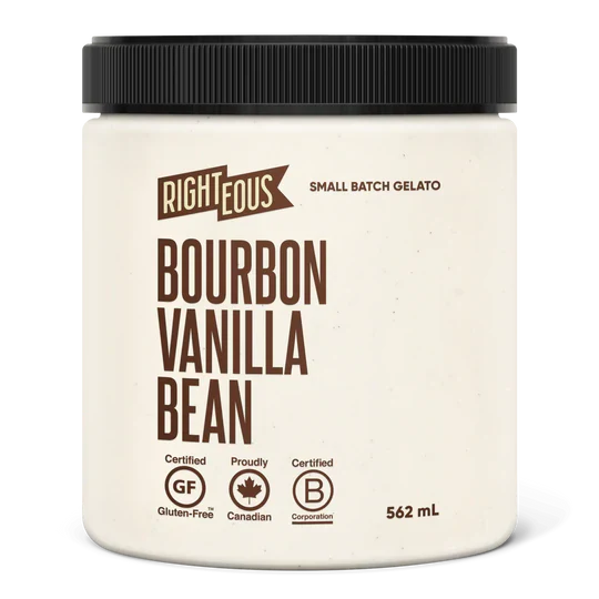 Righteous Bourbon Vanilla Bean Gelato 562ml