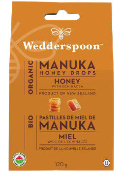 WedderSpoon Organic Echinacea Manuka Honey Drops 120gm