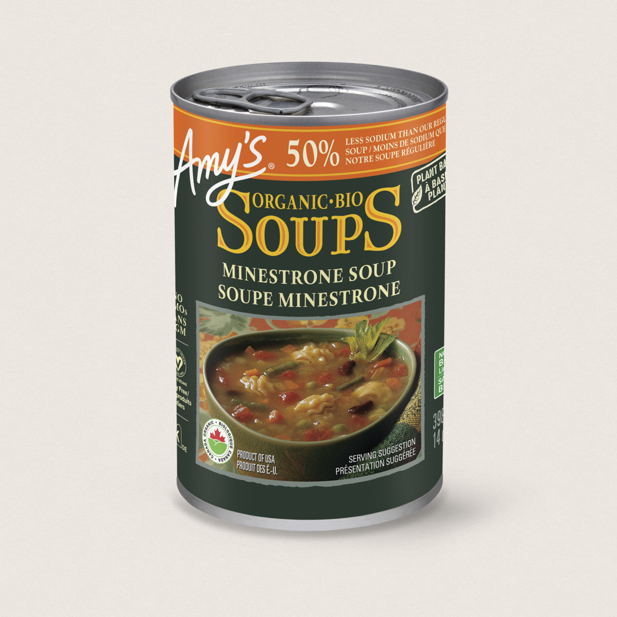 Amy's Organic Minestrone Low Sodium Soup 398 ml
