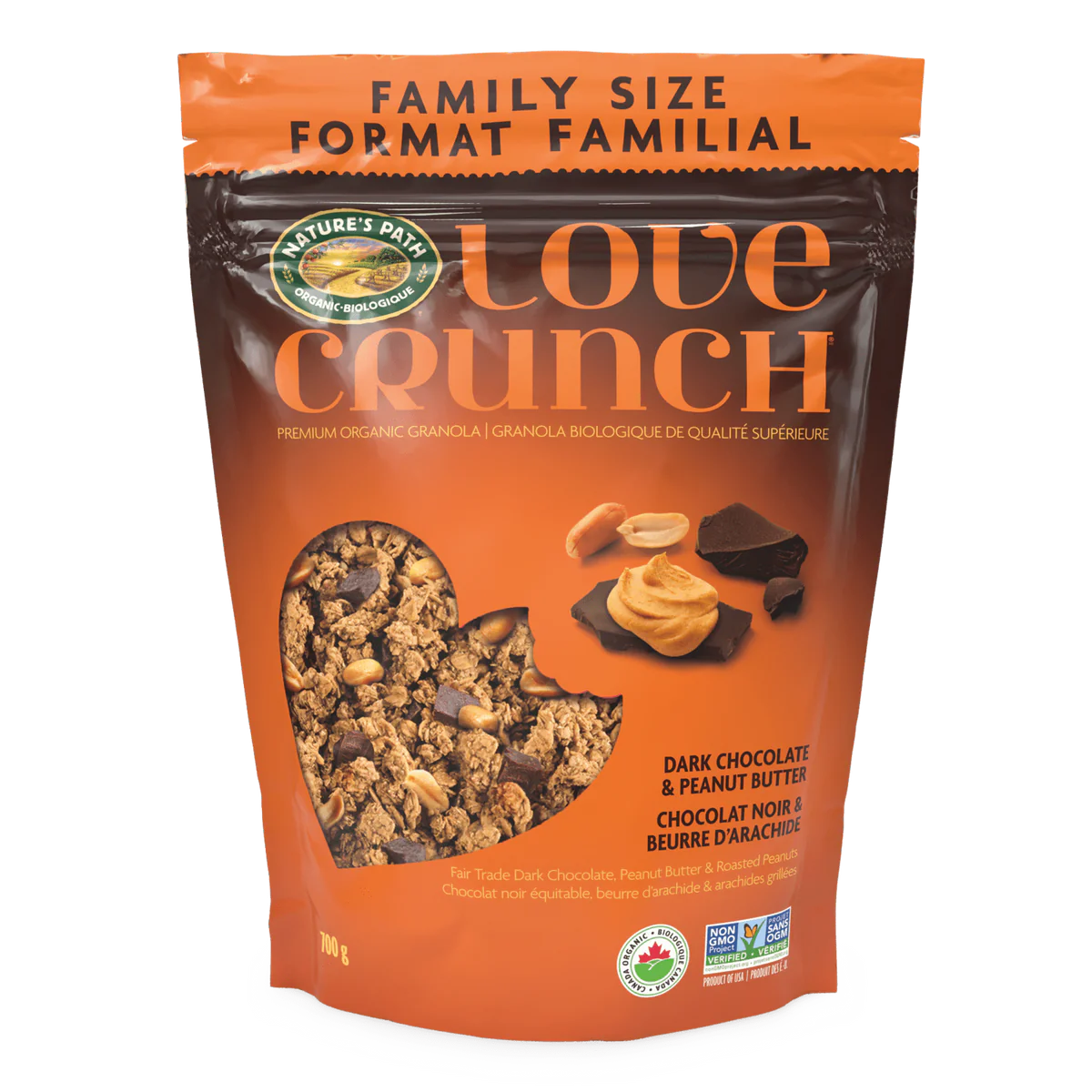 Nature's Path Organic Dark Chocolate Peanut Butter Granola