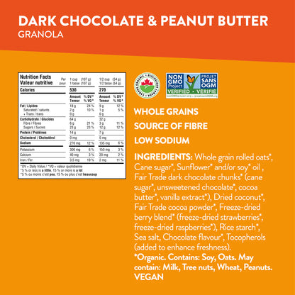 Nature's Path Organic Dark Chocolate Peanut Butter Granola