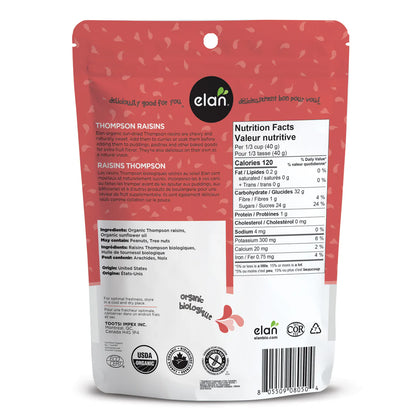 Elan Sundried Thompson Raisins 225gm