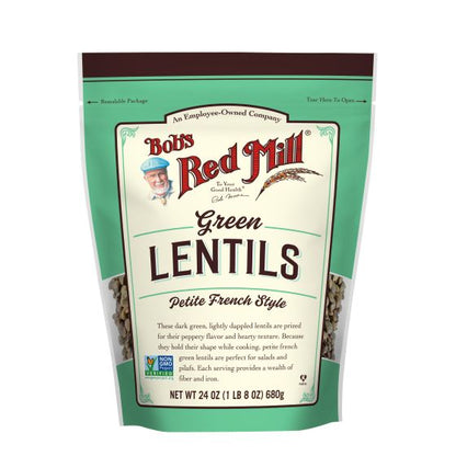 Bob's Red Mill Organic Green Lentil Beans French Style 680gm