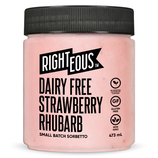 Righteous Strawberry Rhubarb Sorbet 562ml