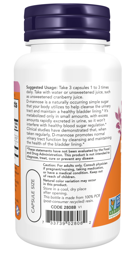 Now D-Mannose 500mg 120ct
