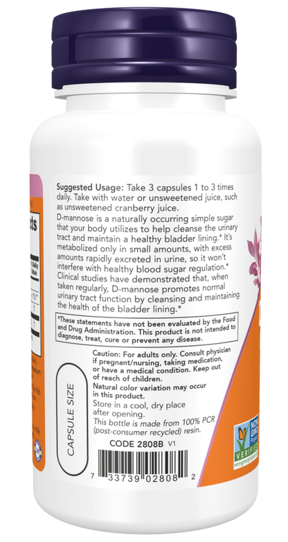 Now D-Mannose 500mg 120ct