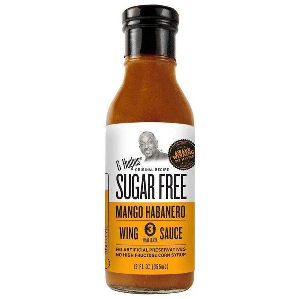 G Hughes Wing Sauce - Sugar Free Mango Habanero 12 oz