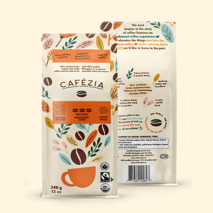Cafezia Organic DARK Roast Ground Coffee 340gm