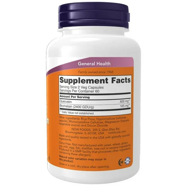 Now Quercetin with Bromelain 120ct