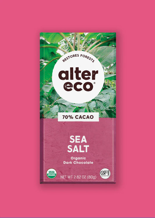Alter Eco Dark Chocolate Sea Salt 70% 80g