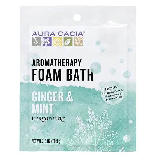 Aura Cacia Ginger and Mint Aromatherapy Foam Bath 70.90gm