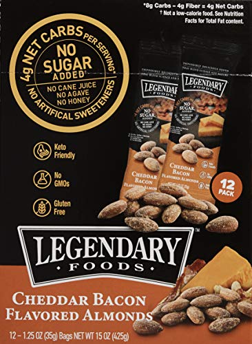Legendary Foods Cheddar Bacon Flavoured Almonds 35gm