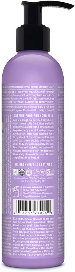 Dr. Bronner's Organic Lavender Coconut Lotion 237ml
