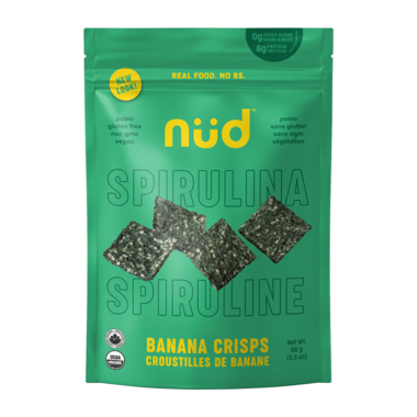 Nud Fud Spirulina Banana Crisps 66gm