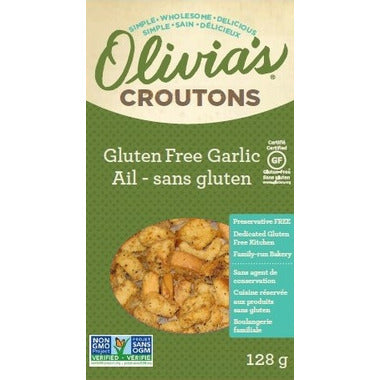 Olivia's Gluten Free Garlic Croutons 128gm