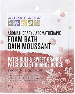 Aura Cacia Patchouli & Sweet Orange Aromatherapy Foam Bath 70.9gm