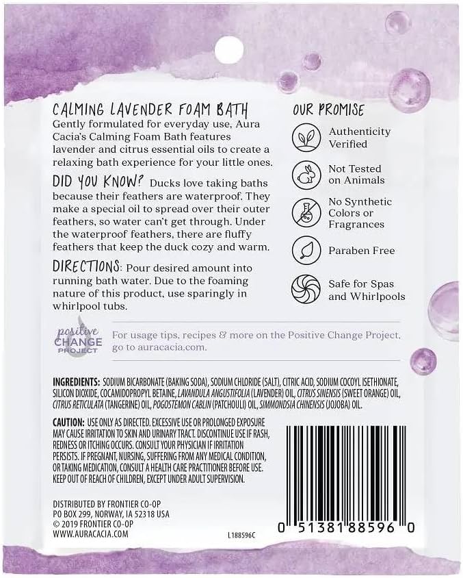 Aura Cacia Lavender Aromatherapy Foam Bath 70.90gm