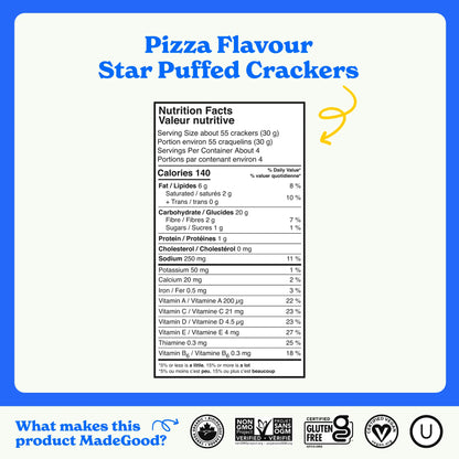 Made Good Star Puffed Pizza Crackers 121gm