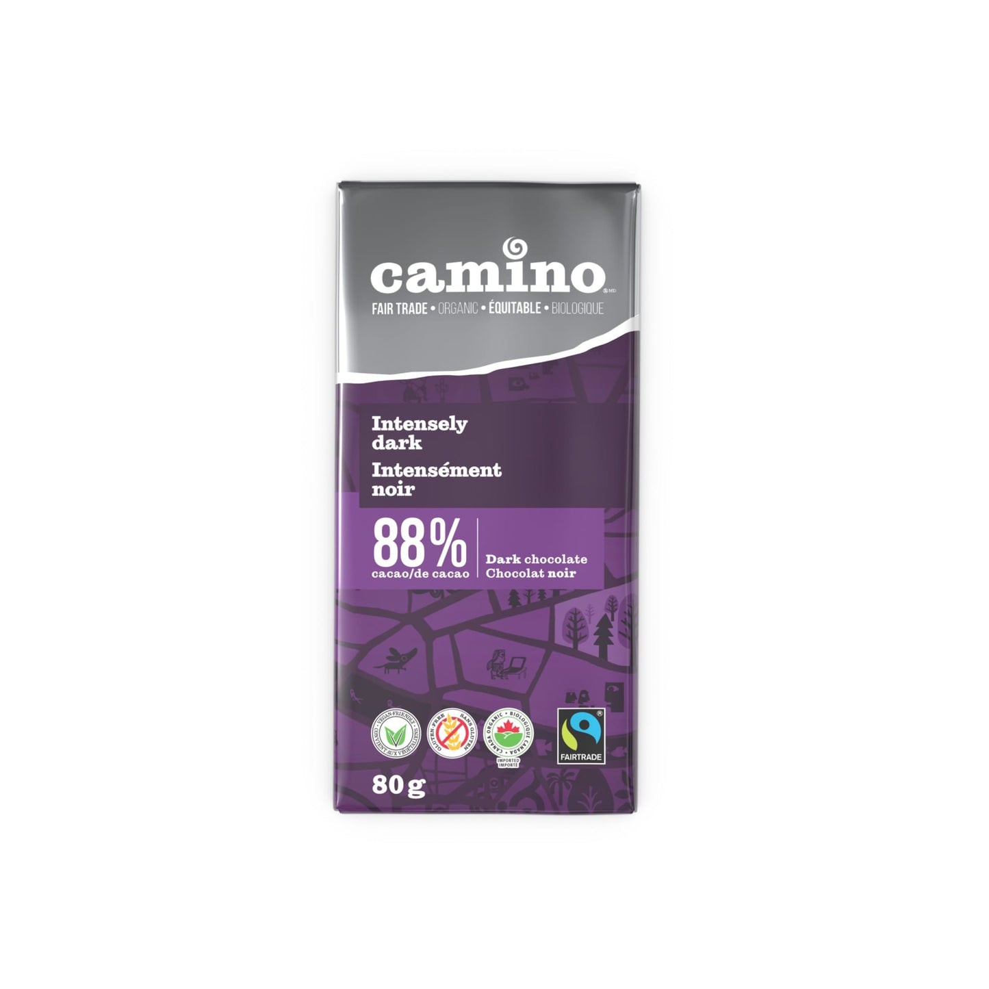 Camino Intensely 88% Dark Chocolate Bar 80g