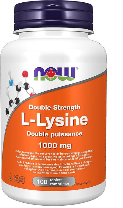 Now L-Lysine 1000mg Extra Strength 100tab