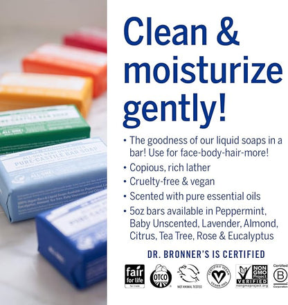 Dr. Bronner's Organic Eucalyptus Bar Soap 140g