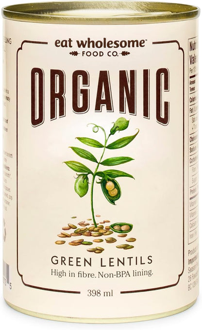 Eat Wholesome Organic Green Lentils 398ml