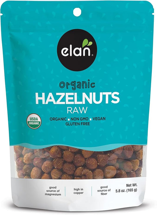 Elan Organic Raw Hazelnuts 165gm