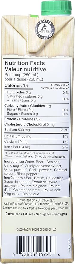 Pacific Foods Organic Beef Broth 946ml