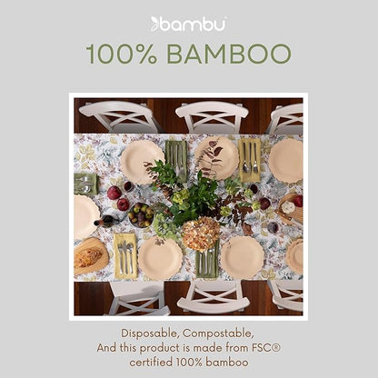 Bambu All Occasion Veneerware Plates Square 11" 8 pc set