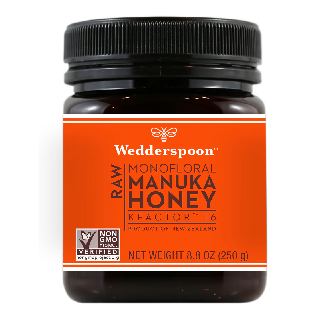 WedderSpoon Organic Raw Manuka Honey Kfactor 16 500gm