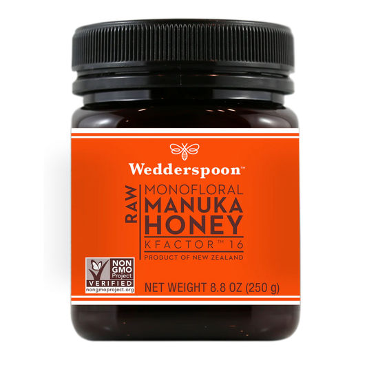 WedderSpoon Organic Raw Manuka Honey Kfactor 16 500gm